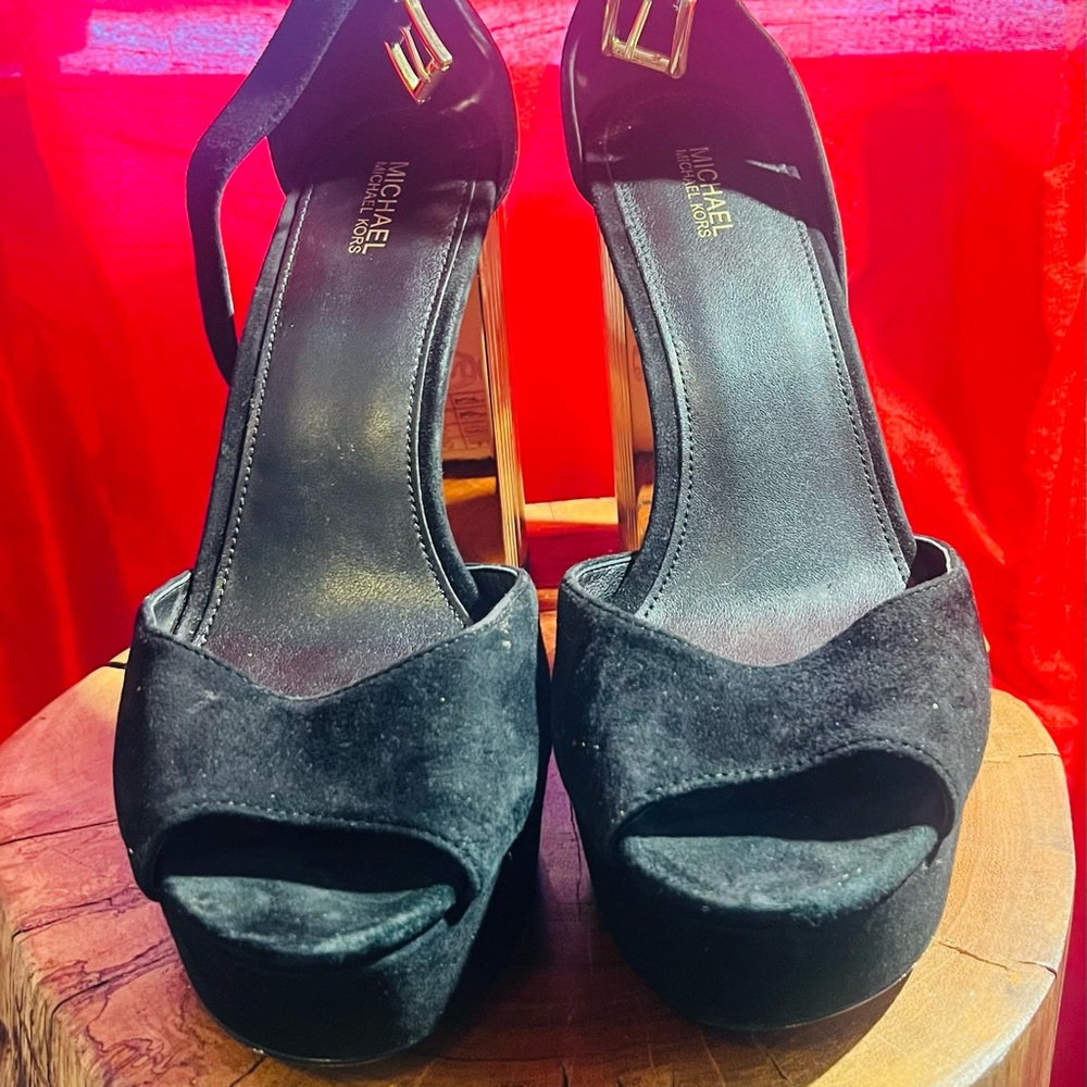 MICHAEL Michael Kors Womens Porter Suede Platform Sandal Size 10 - Picture 1 of 2